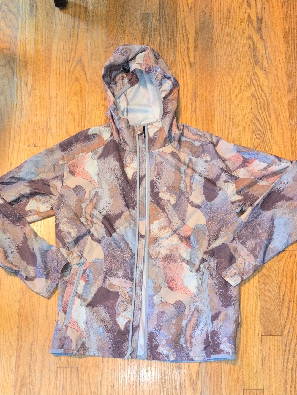 all in motion Lavender Multi-Color Hooded Lightweight Jacket